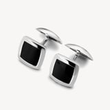 Sterling Silver Square Cufflinks Onyx & Sterling Silver 925