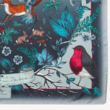 Robin Silk Scarf Midnight Blue Pure Silk