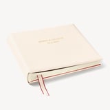 14-inch Wedding Photo Album Ivory Grain with Red Moire Silk Lining