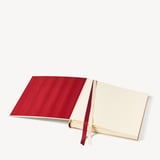 14-inch Wedding Photo Album Ivory Grain with Red Moire Silk Lining