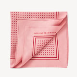 Pure Silk Pocket Square Pink & Red Polka Dot