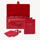 Travel Collection Deep Shine Cherry Red Small Croc