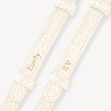 Hat Box Ivory Patent Croc