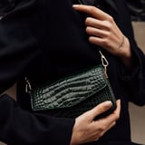 Eliza Clutch Evergreen Patent Croc