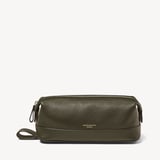 Men's Leather Wash Bag Evergreen Pebble