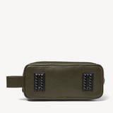 Men's Leather Wash Bag Evergreen Pebble