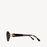 Amelia Oval Sunglasses Tortoiseshell 