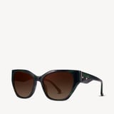 Ivy Cat-Eye Sunglasses Green Striation 