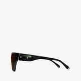 Ivy Cat-Eye Sunglasses Green Striation 