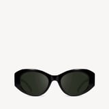 Evie Oval Sunglasses Black 