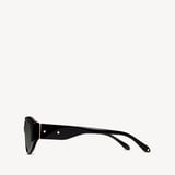 Evie Oval Sunglasses Black 