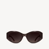 Evie Oval Sunglasses Chocolate 