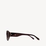 Evie Oval Sunglasses Chocolate 