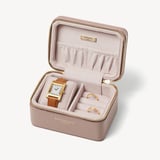 Travel Watch & Ring Box Soft Taupe Pebble