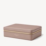 Large Travel Jewellery Case Soft Taupe Pebble