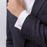 Engraved Edge Oval Personalised Cufflinks Sterling Silver 925 Plated