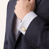Engraved Edge Rectangular Personalised Cufflinks Gold Plated