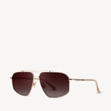 Monte Carlo Aviator Sunglasses Light Gold Stainless Steel