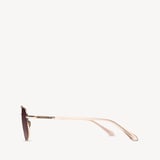 Monte Carlo Aviator Sunglasses Light Gold Stainless Steel