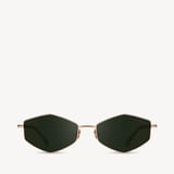 Sophia Hexagonal Sunglasses Light Gold Stainless Steel