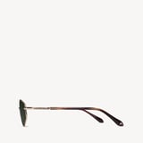 Sophia Hexagonal Sunglasses Light Gold Stainless Steel