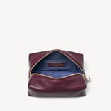 London Makeup Bag Burgundy Pebble