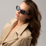 Amelia Oval Sunglasses Black 