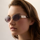 Poppy Oval Sunglasses Light Gold Stainless Steel