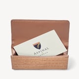 Business Card Holder Deep Shine Caramel Small Croc