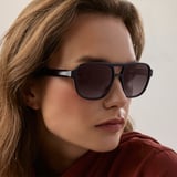 St Barts Aviator Sunglasses Black 