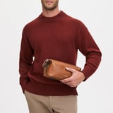 Mount Street Washbag Tan Saffiano