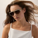 Cabo Aviator Sunglasses Olive Crystal 