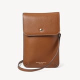 Duo Phone Crossbody Pouch Tan Pebble