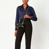 Trinket Box Deep Shine Black Small Croc