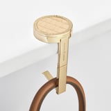 Foldable Handbag Hook Deep Shine Buttermilk Small Croc