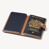 Duo Passport Cover Caramel Soft Saffiano