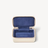 Small Travel Jewellery Case Ivory Pebble