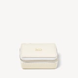 Small Travel Jewellery Case Ivory Pebble