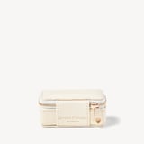 Small Travel Jewellery Case Ivory Pebble