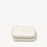 Small Travel Jewellery Case Ivory Pebble