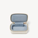 Small Travel Jewellery Case Ivory Pebble