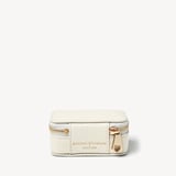 Small Travel Jewellery Case Ivory Pebble
