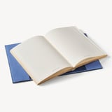 A5 Refillable Luxury Journal Capri Blue Pebble with Soft Suede Lining