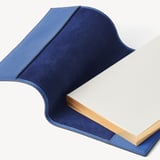 A5 Refillable Luxury Journal Capri Blue Pebble with Soft Suede Lining