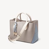 Midi London Tote Sky Blue, Grey & White Pebble