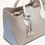 Midi London Tote Sky Blue, Grey & White Pebble