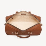Connaught Flight Work Bag Tan Saffiano with Gold Hardware