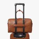 Connaught Flight Work Bag Tan Saffiano with Gold Hardware