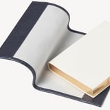 A7 Pocket Refillable Luxury Journal Navy Pebble with Soft Suede Lining