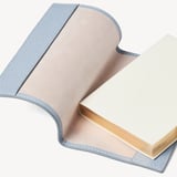 A7 Pocket Refillable Luxury Journal Sky Blue Pebble with Soft Suede Lining